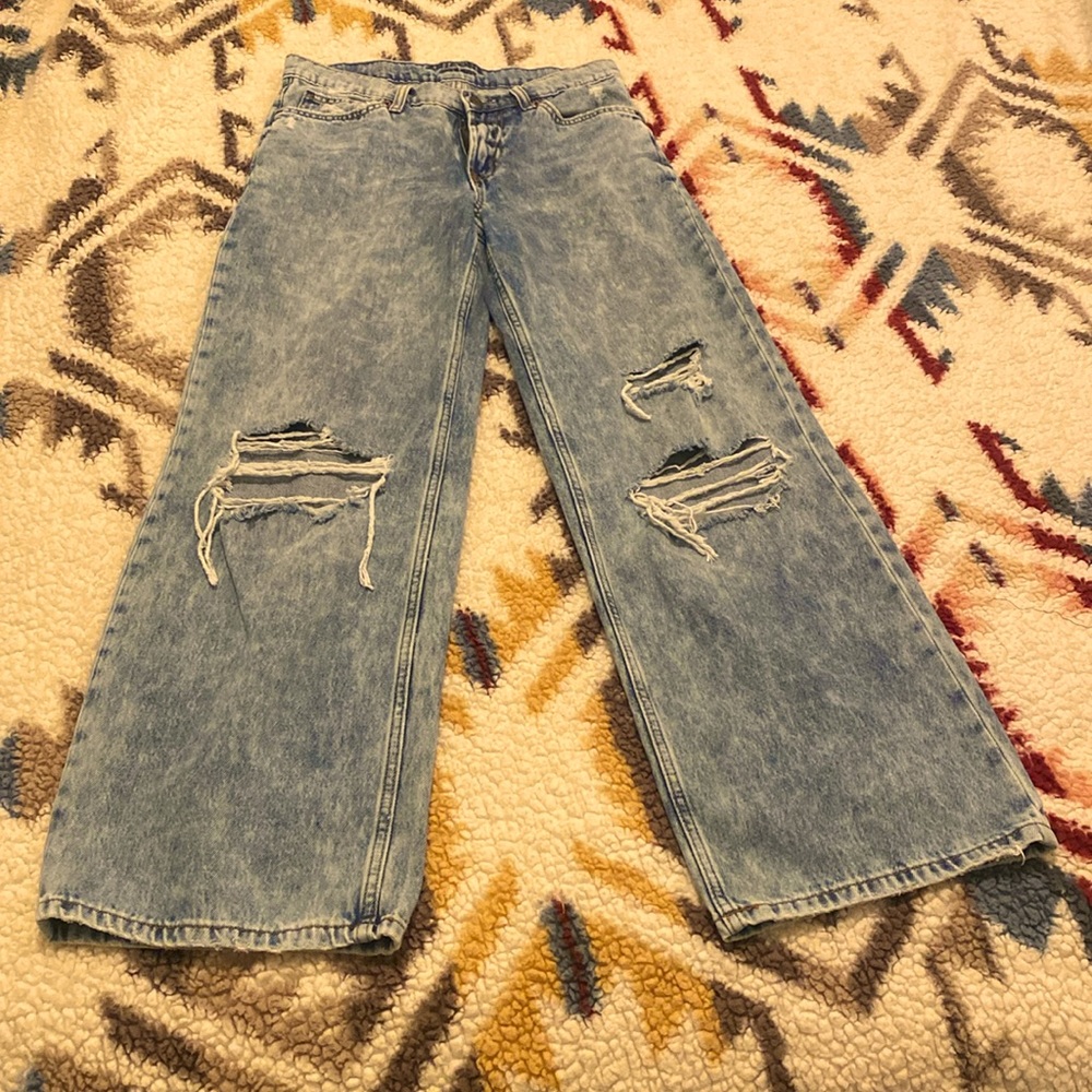 Dad fit distressed jeans y2k